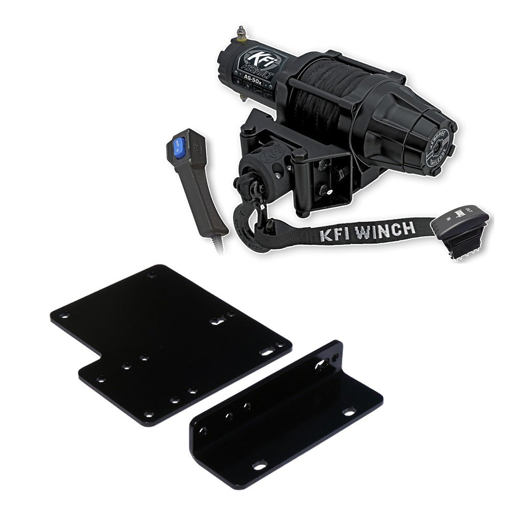 KFI Winch & Winch Mount Kit fits 2009 - 2013 only Kawasaki Mule 4000 & Mule 4010 - MojoMotoSport.com