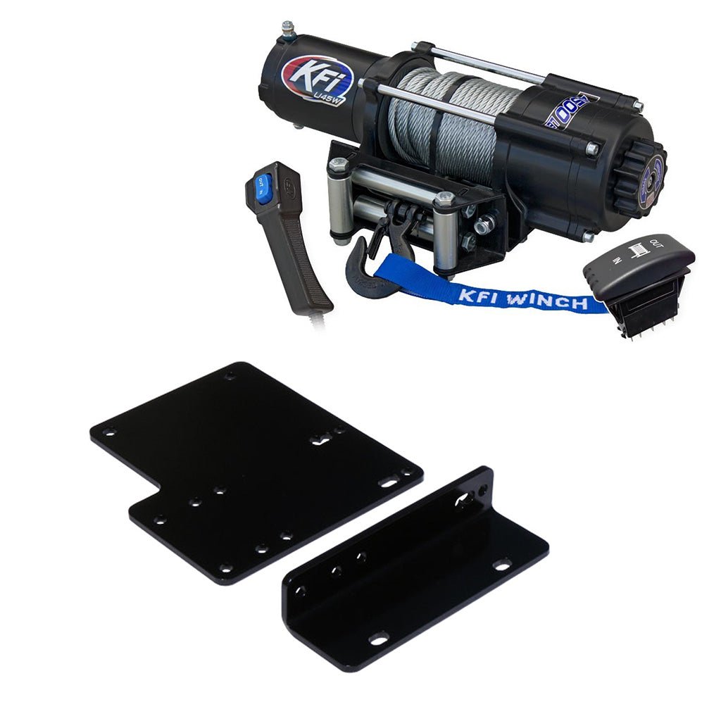 KFI Winch & Winch Mount Kit fits 2009 - 2013 only Kawasaki Mule 4000 & Mule 4010 - MojoMotoSport.com