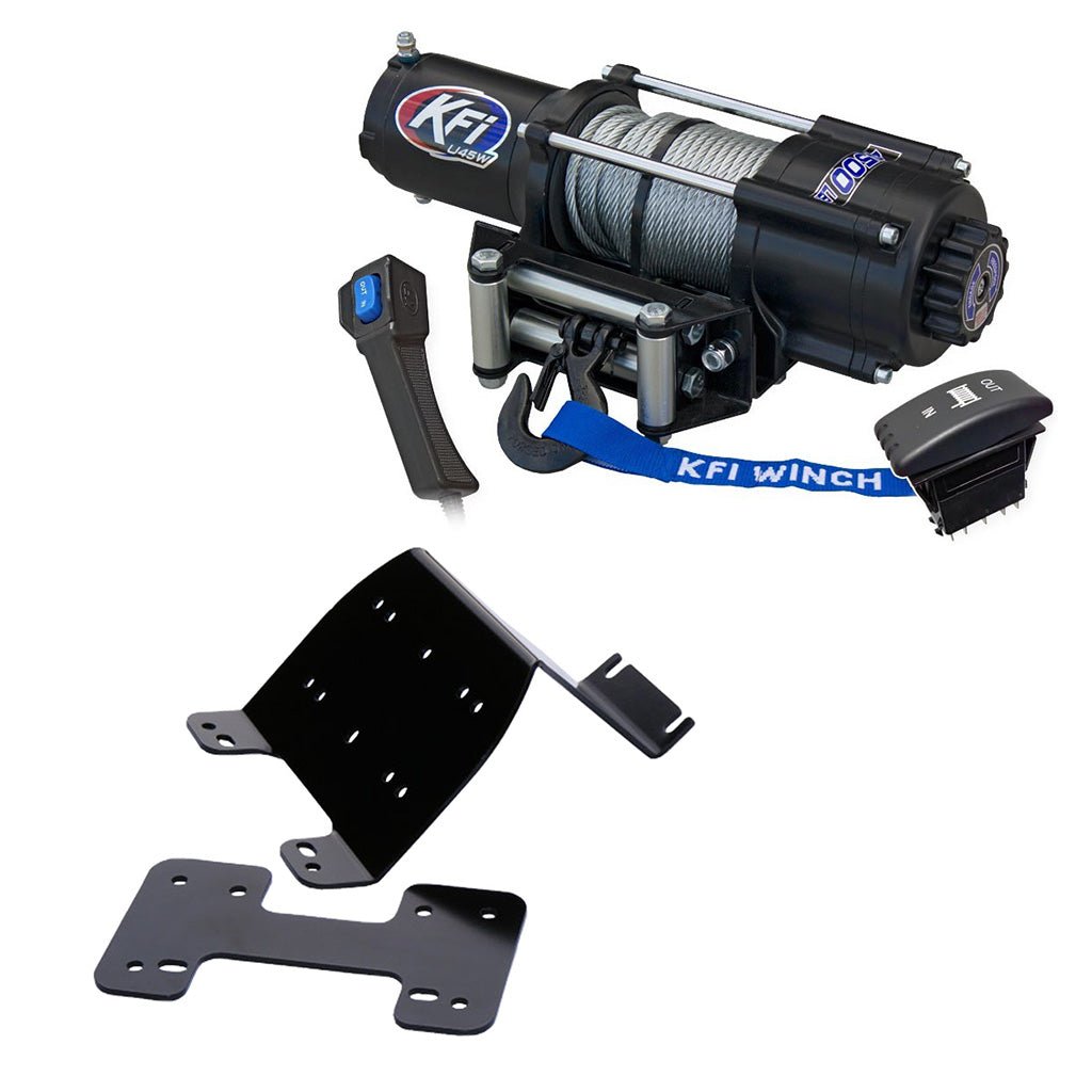 KFI Winch & Winch Mount Kit Honda Big Red MUV 2009 - 2013 - MojoMotoSport.com