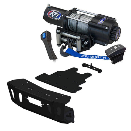 KFI Winch & Winch Mount Kit Polaris RZR Turbo S/S4 & RZR XP/XP4 Turbo S Winch Mount 2018 - 2021 - MojoMotoSport.com