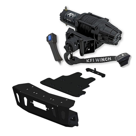 KFI Winch & Winch Mount Kit Polaris RZR Turbo S/S4 & RZR XP/XP4 Turbo S Winch Mount 2018 - 2021 - MojoMotoSport.com