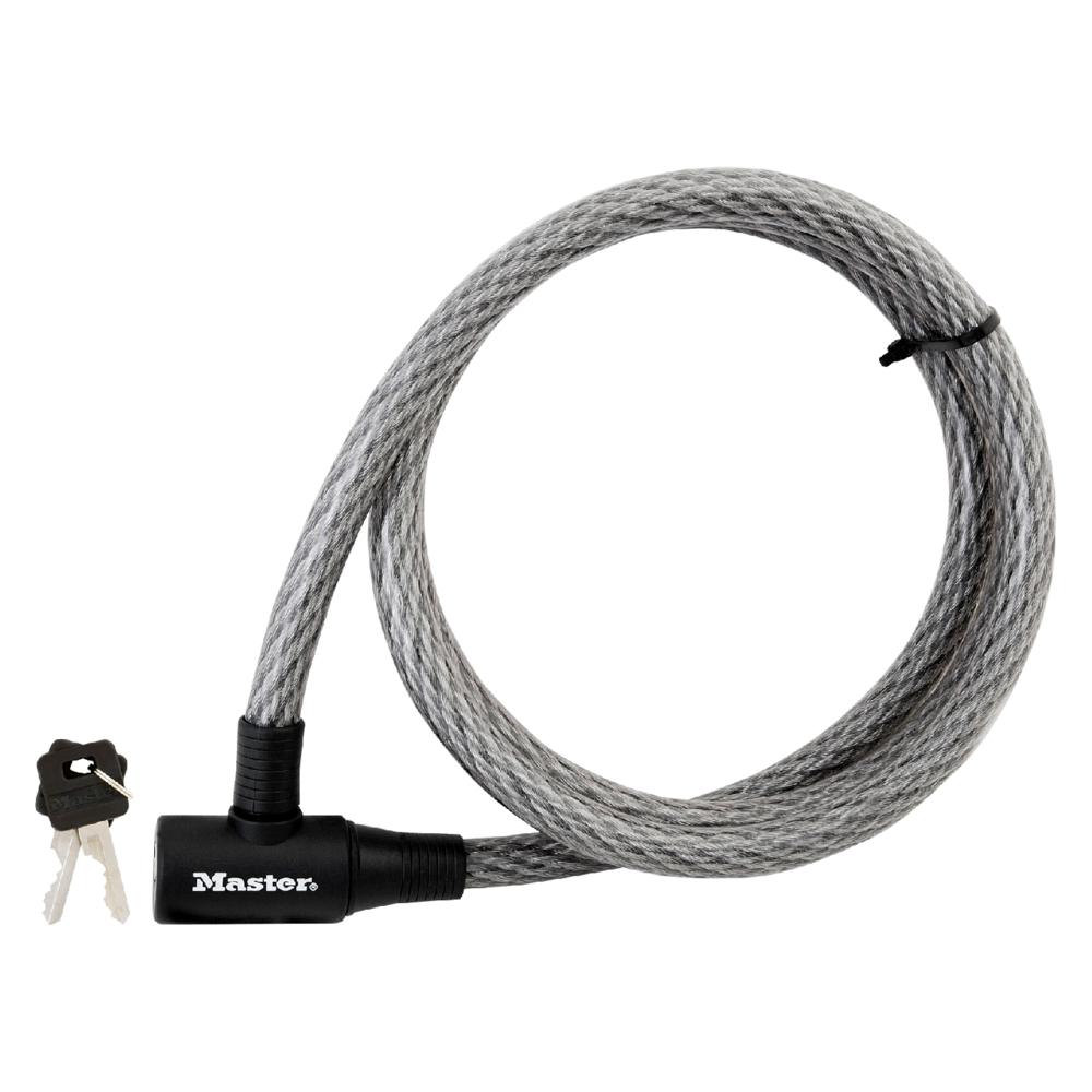 Masterlock Key Coil Cable Lock 6’L x 5/8” W | 8155DCC - MojoMotoSport.com
