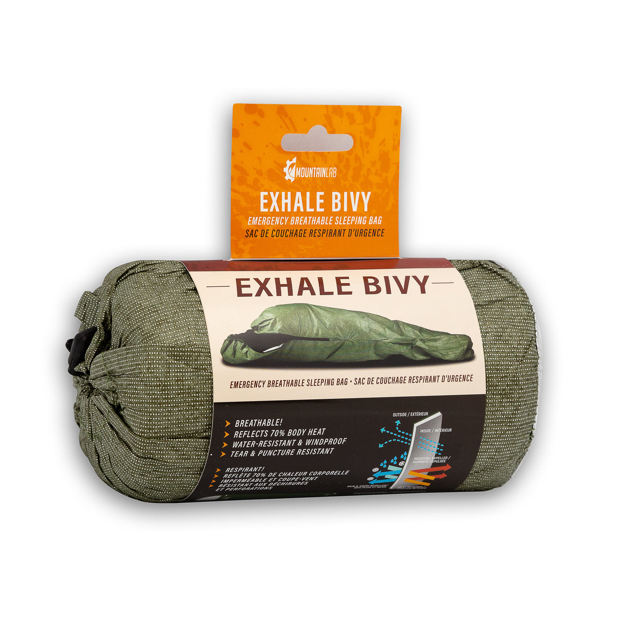 MOUNTAIN LAB Exhale Bivy emergency shelter with breathable four-ply material