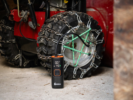 MOUNTAIN LAB Tirebank Max portable tire inflator for motorcycles, ATVs, and side-by-sides