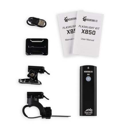 MOUNTAIN LAB X850 Flashlight Kit with focused beam for shop and trail use