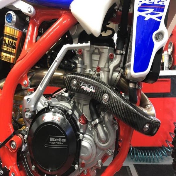 P3 Carbon Fiber Header Heat Shield For Beta | 209070 - MojoMotoSport.com