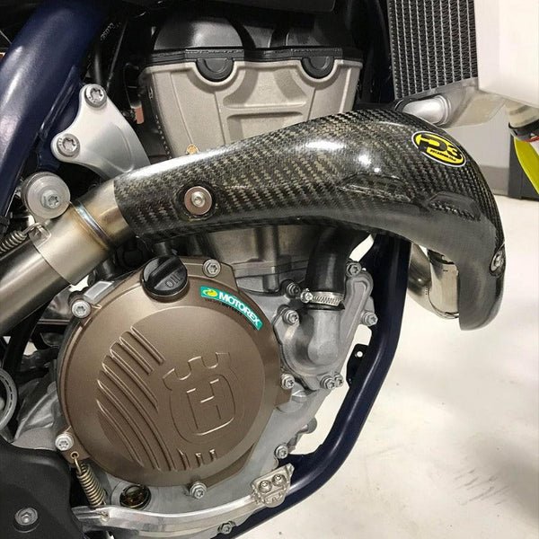 P3 Carbon Fiber Header Heat Shield For HUS | 201095 - 19 - 1 - MojoMotoSport.com