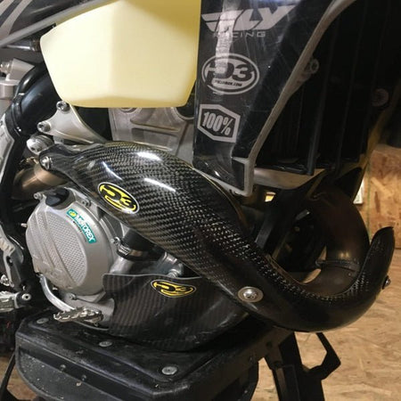 P3 Carbon Fiber Header Heat Shield For KTM/HUS | 201101 - MojoMotoSport.com
