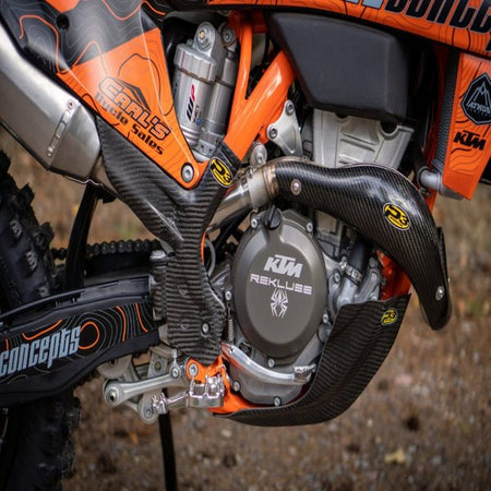 P3 Carbon Fiber Header Heat Shield For KTM/HUS | 201101 - MojoMotoSport.com
