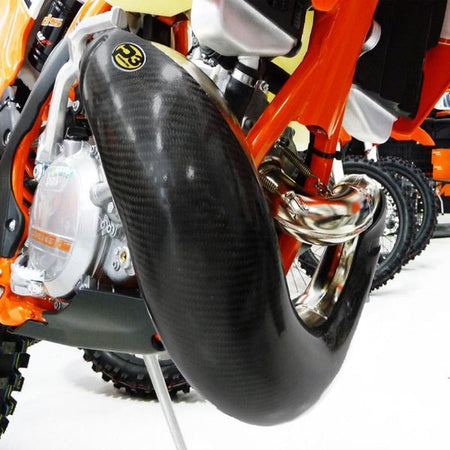 P3 Carbon Fiber Pipe Guard Fits stock/FMF Gnarly | 101064 - MojoMotoSport.com