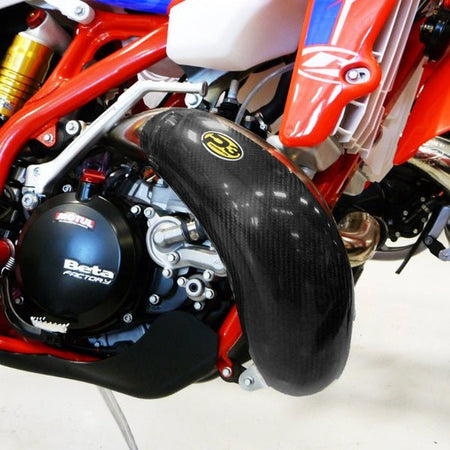 P3 Carbon Fiber Pipe Guard for Beta FMF Pipe | 109061 - MojoMotoSport.com