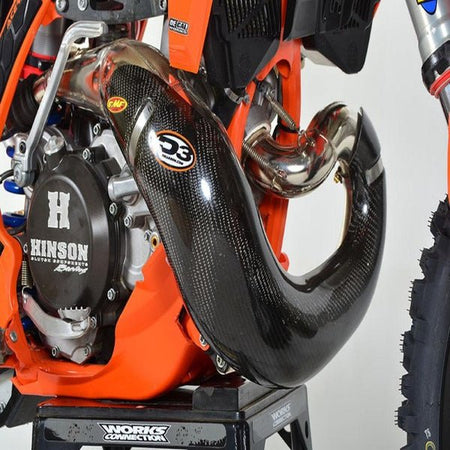 P3 Carbon Fiber Pipe Guard For KTM & HUS | 101066 - MojoMotoSport.com