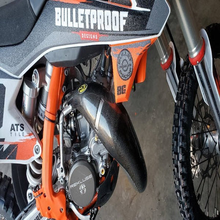 P3 Carbon Fiber Pipe Guard For KTM/ HUS/GasGas| 101032 - MojoMotoSport.com