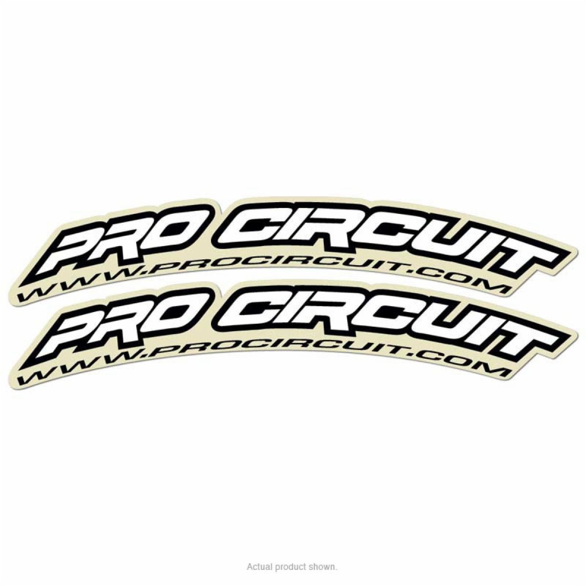 Pro Circuit Front Fender Decal - .Com - White | DC0010 - MojoMotoSport.com