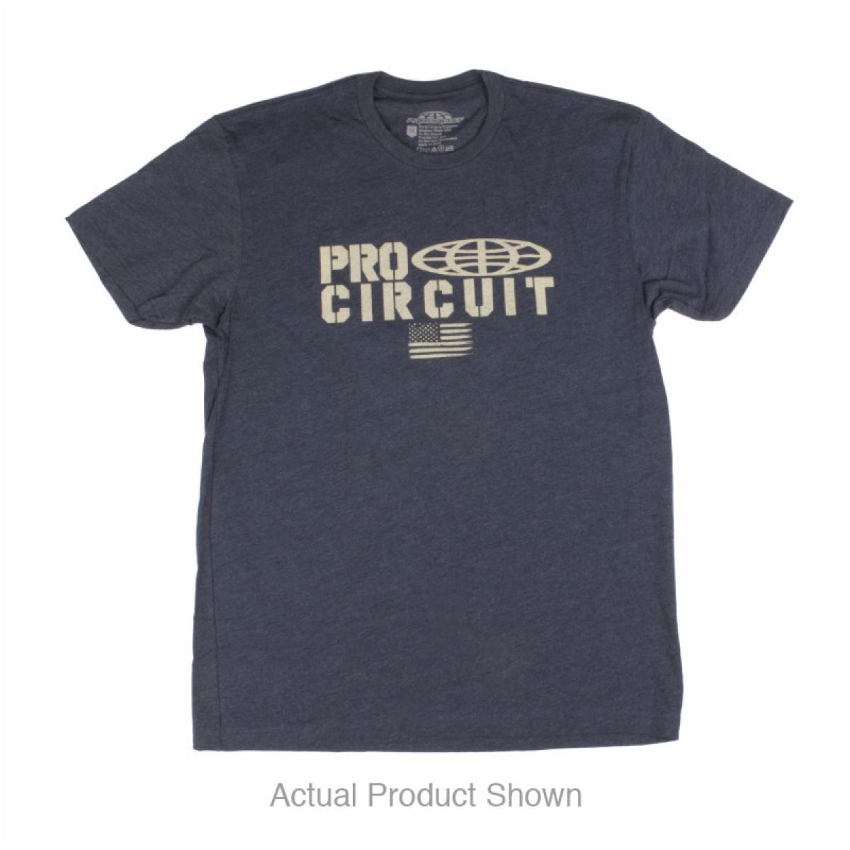 Pro Circuit Logo Flag T-Shirt - Heather Navy | 646200 - MojoMotoSport.com