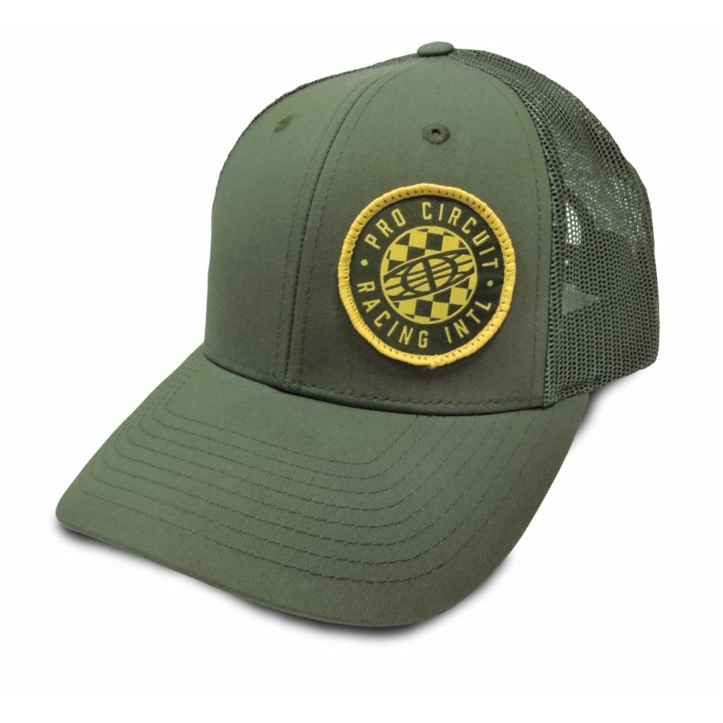 Pro Circuit Pro Circuit Global Checked Hat - Olive - One Size | 6720105 - MojoMotoSport.com