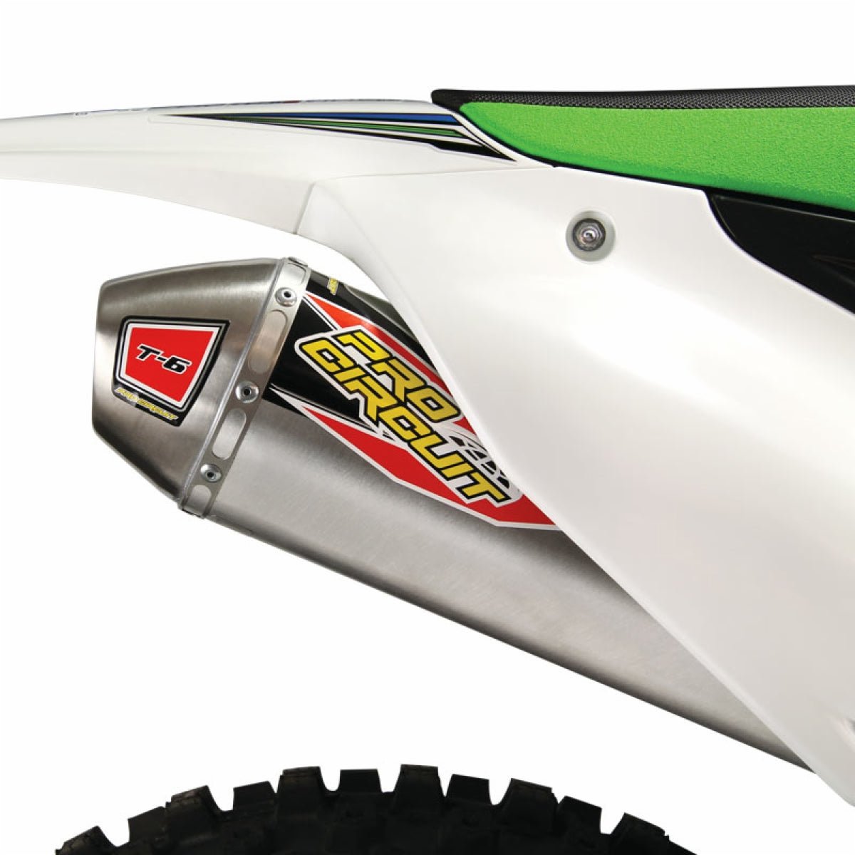 Pro Circuit T - 6 Slip - On Exhaust Muffler - Kawasaki KX250F 2009 - 2016 | 0121425A - MojoMotoSport.com