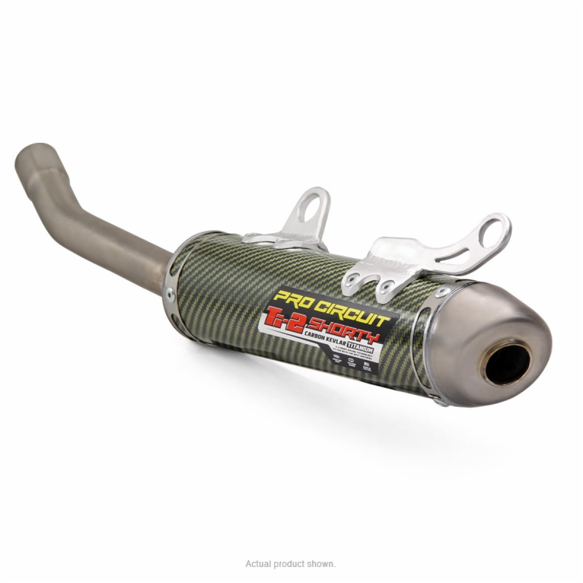 Pro Circuit Ti - 2 Titanium/Kevlar Shorty Silencer - Honda CR250R | 1119225K - MojoMotoSport.com