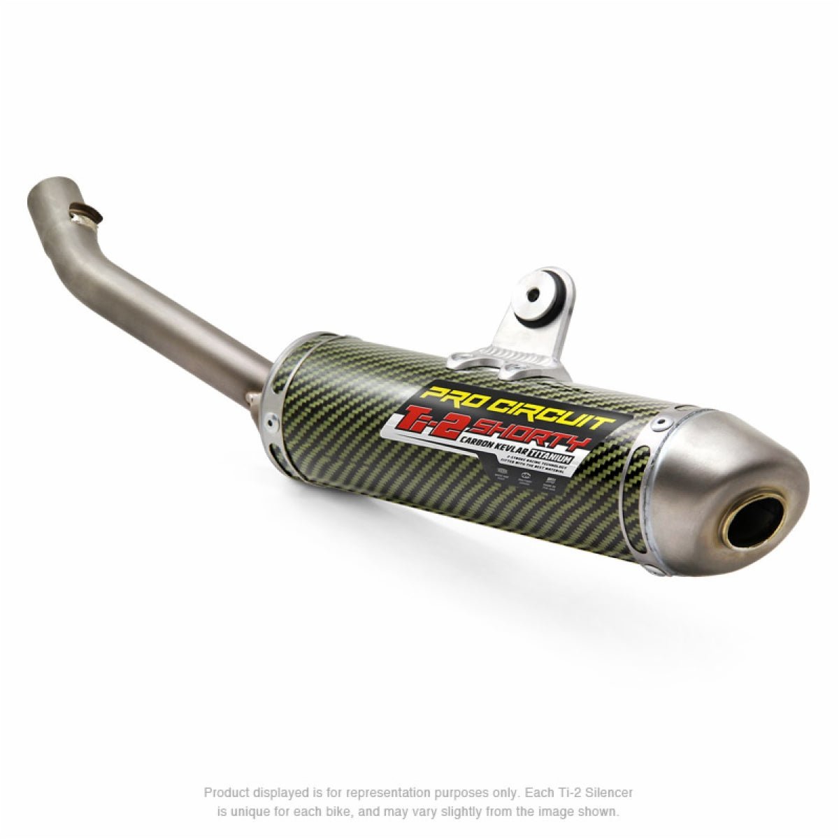Pro Circuit Ti2 Titanium/Kevlar Shorty Silencer - Husqvarna/KTM/Gas Gas | 1152312K - MojoMotoSport.com