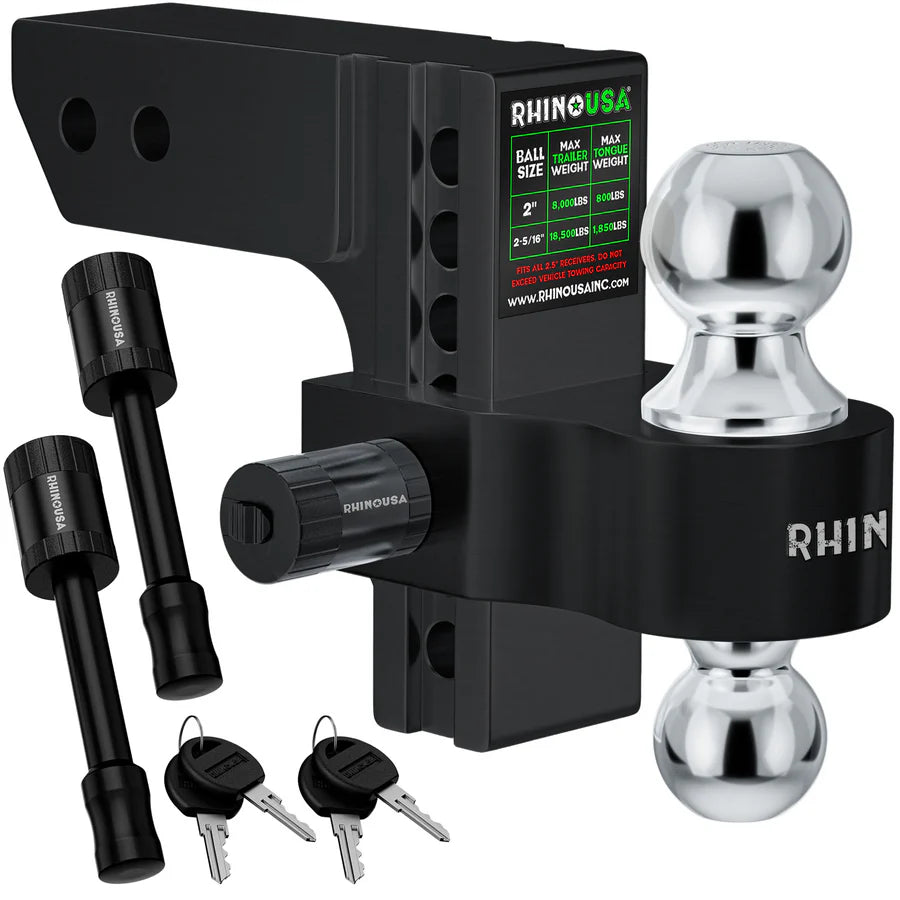 Rhino USA 2.5" Adjustable 6" Drop Hitch | RG-HTDROP2.56