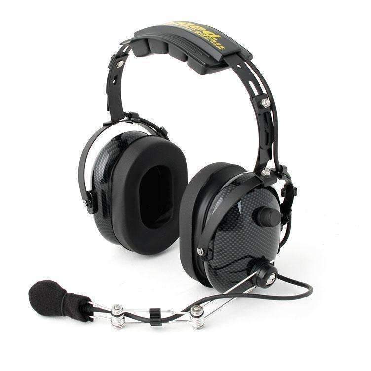 Rugged Radios H22 Over the Head Headset for 2-Way Radios - Black Carbon Fiber