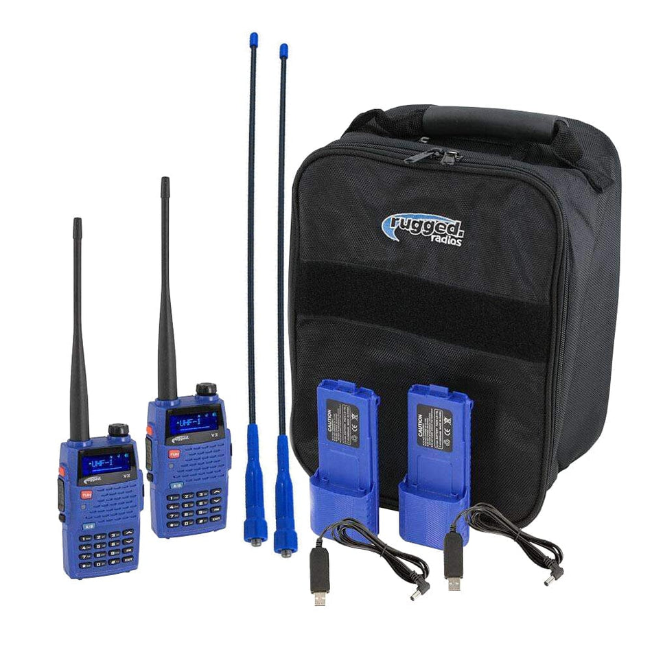 Rugged Radios V3 READY PACK - Business Band Two Way Handheld Radios - Analog Only