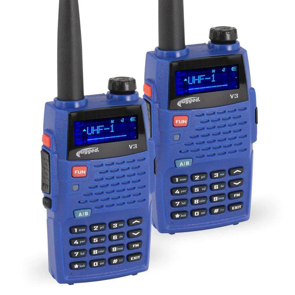 Rugged Radios V3 READY PACK - Business Band Two Way Handheld Radios - Analog Only