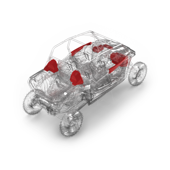 Rockford Fosgate Stage 6 1500-Watt Audio System w/ Ride Command 24+ Polaris RZR XP | RZR24RCXP-STG6