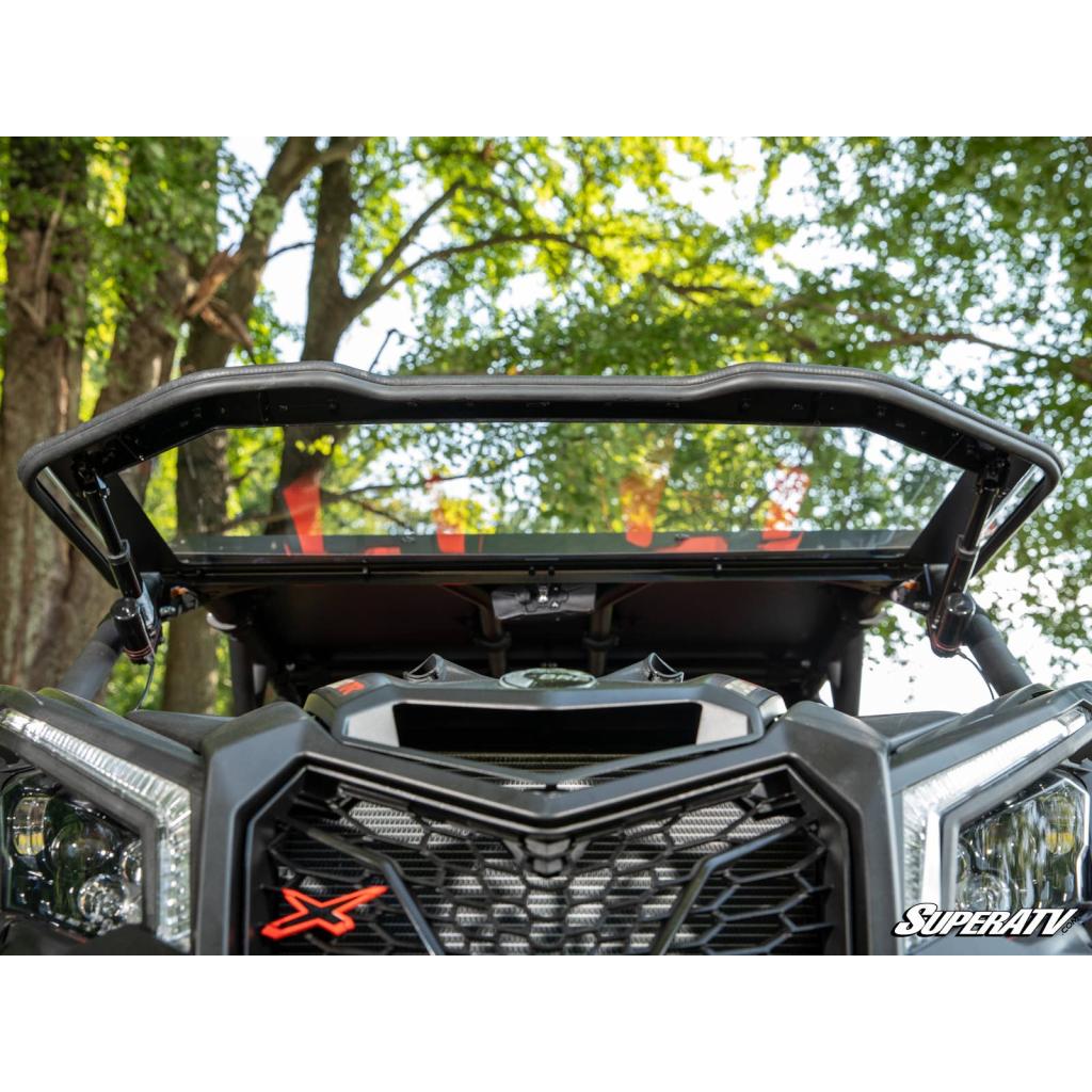 SuperaATV Can - Am Maverick X3 MaxDrive Power Flip Windshield - MojoMotoSport.com