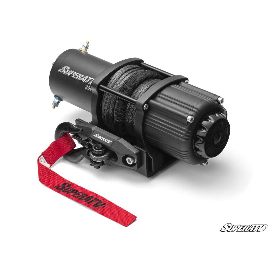 SuperATV 3500 Lb. Winch w/ Remote & Synthetic Rope - MojoMotoSport.com