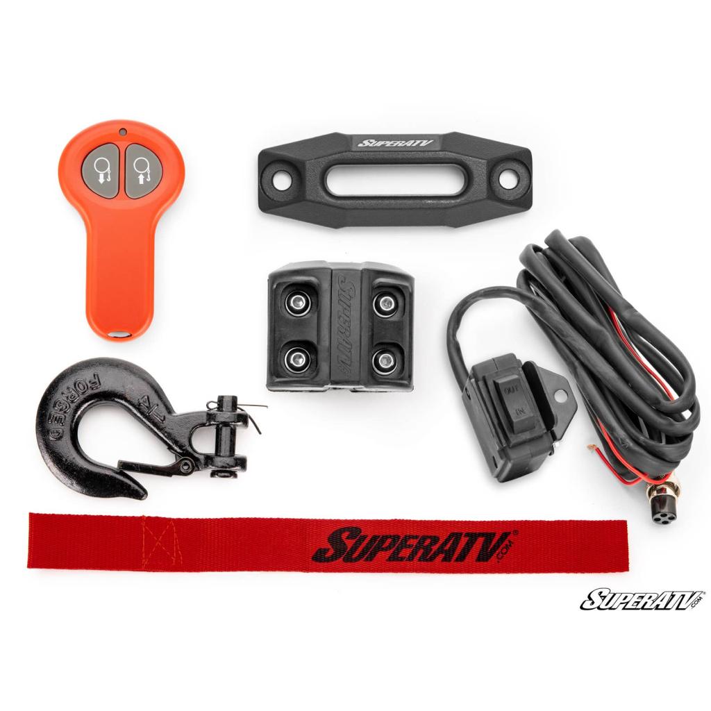 SuperATV 3500 Lb. Winch w/ Remote & Synthetic Rope - MojoMotoSport.com