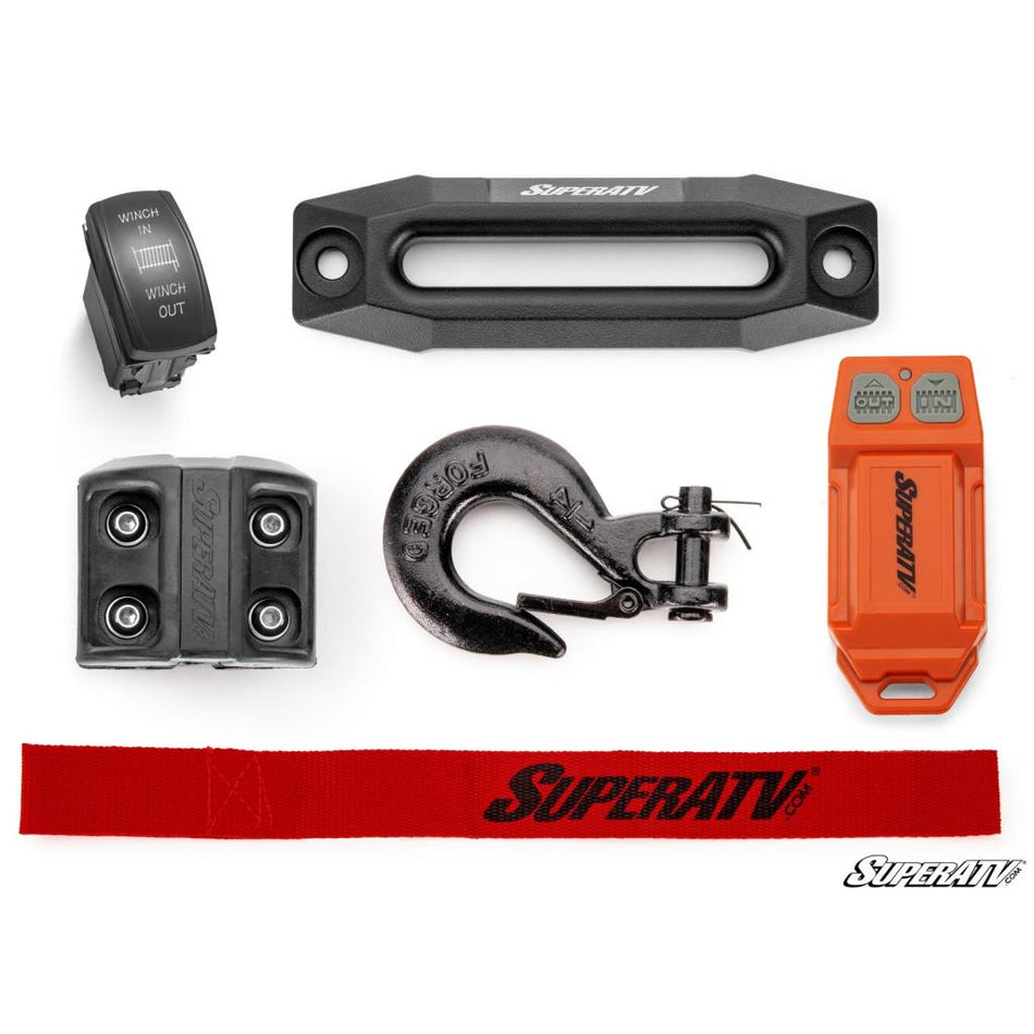 SuperATV 4500 Lb. UTV/ATV Winch (With Wireless Remote & Synthetic Rope) - MojoMotoSport.com