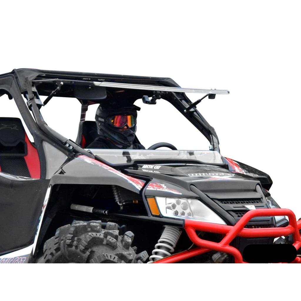 SuperATV Arctic Cat Wildcat Scratch Resistant Flip Windshield - MojoMotoSport.com