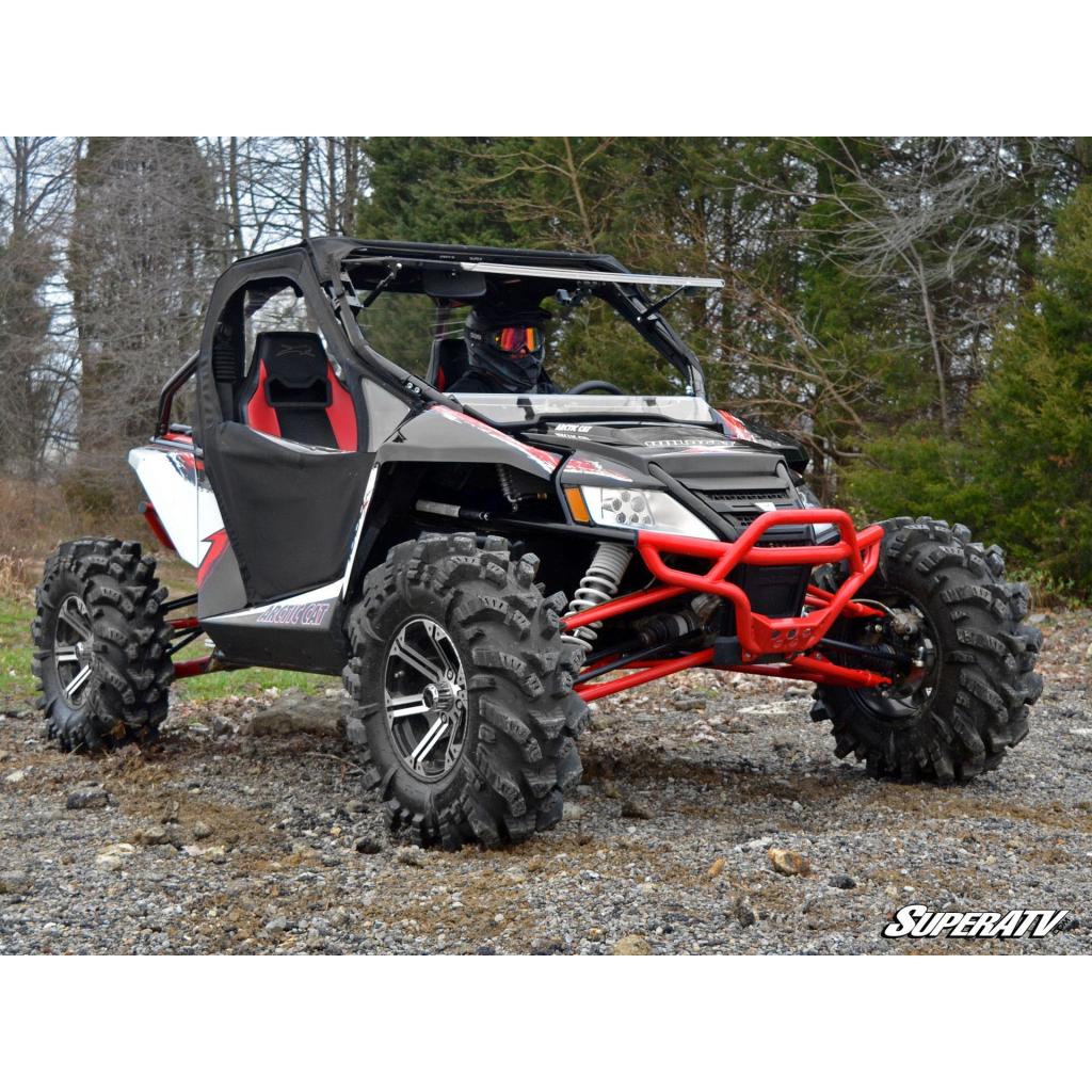 SuperATV Arctic Cat Wildcat Scratch Resistant Flip Windshield - MojoMotoSport.com