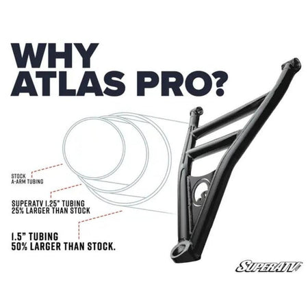 SuperATV Can - Am Commander Atlas Pro Rear Offset A - Arms - MojoMotoSport.com