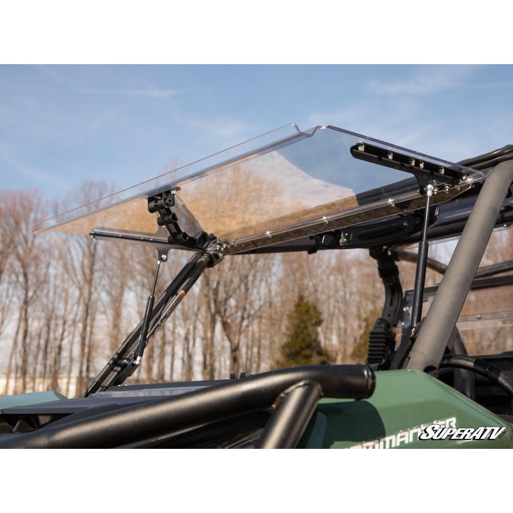 SuperATV Can - Am Commander Scratch Resistant Flip Windshield - MojoMotoSport.com