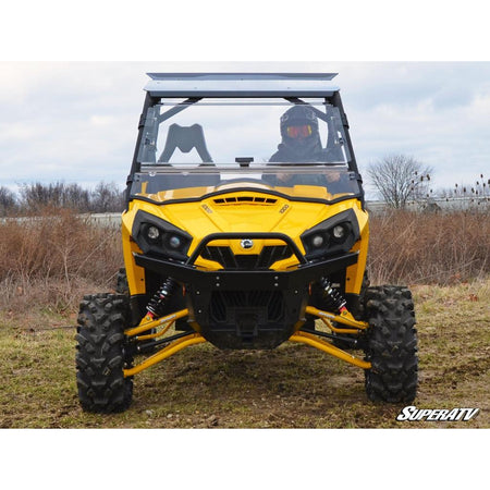 SuperATV Can - Am Commander Scratch Resistant Flip Windshield - MojoMotoSport.com