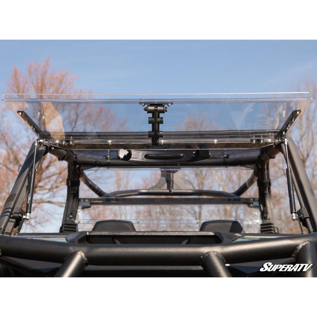 SuperATV Can - Am Commander Scratch Resistant Flip Windshield - MojoMotoSport.com