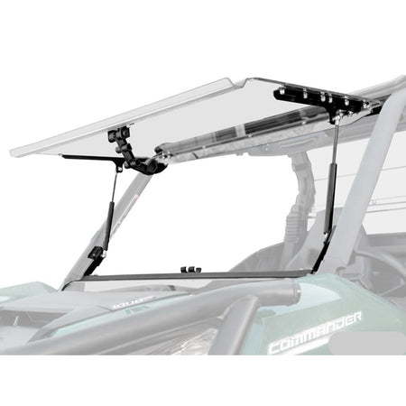 SuperATV Can - Am Commander Scratch Resistant Flip Windshield - MojoMotoSport.com
