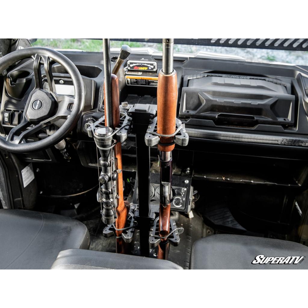 SuperATV Can - Am Defender Floor - Mounted Gun Holder - MojoMotoSport.com