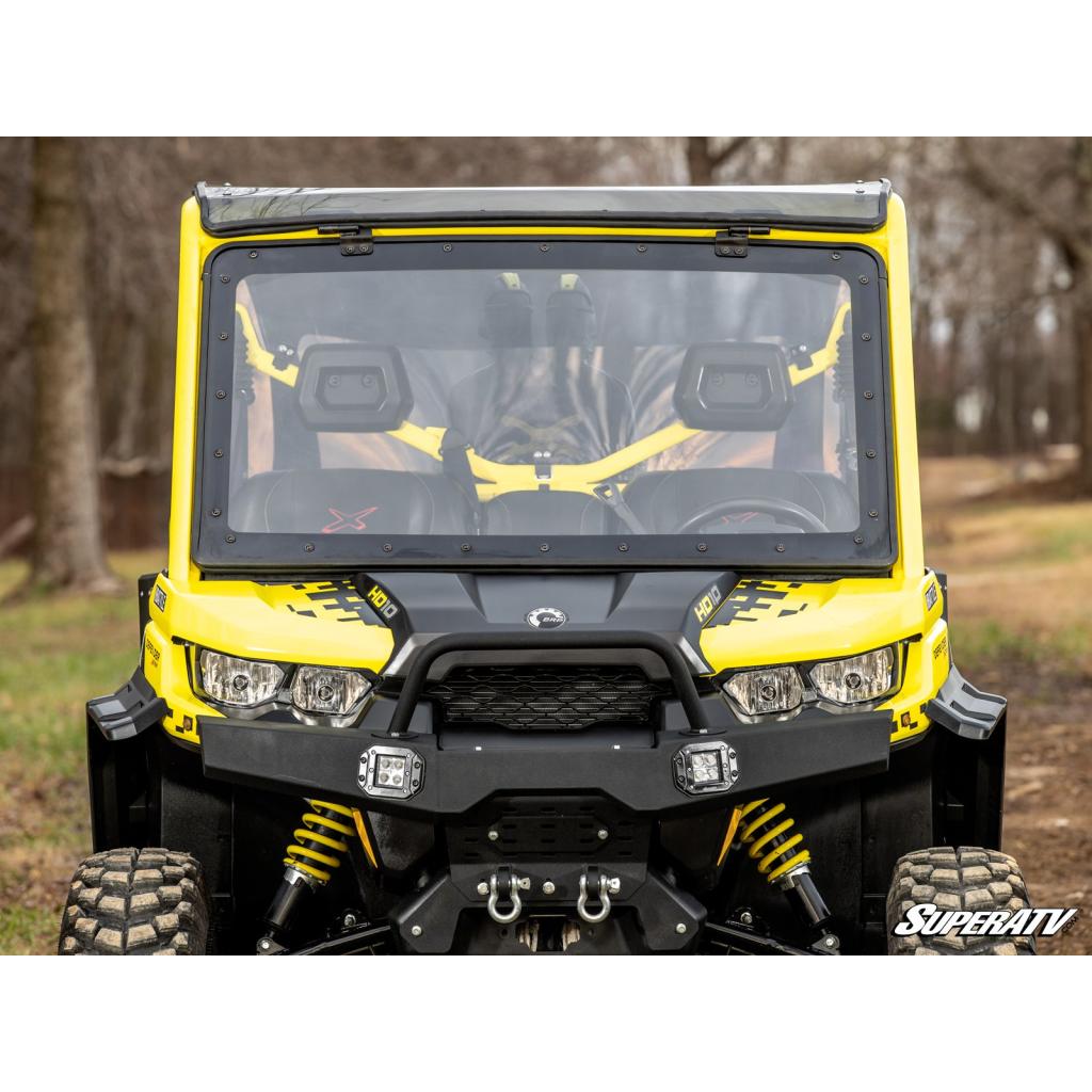 SuperATV Can - Am Defender MaxDrive Power Flip Windshield - MojoMotoSport.com