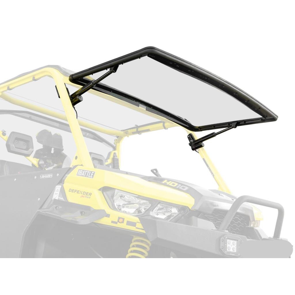 SuperATV Can - Am Defender MaxDrive Power Flip Windshield - MojoMotoSport.com