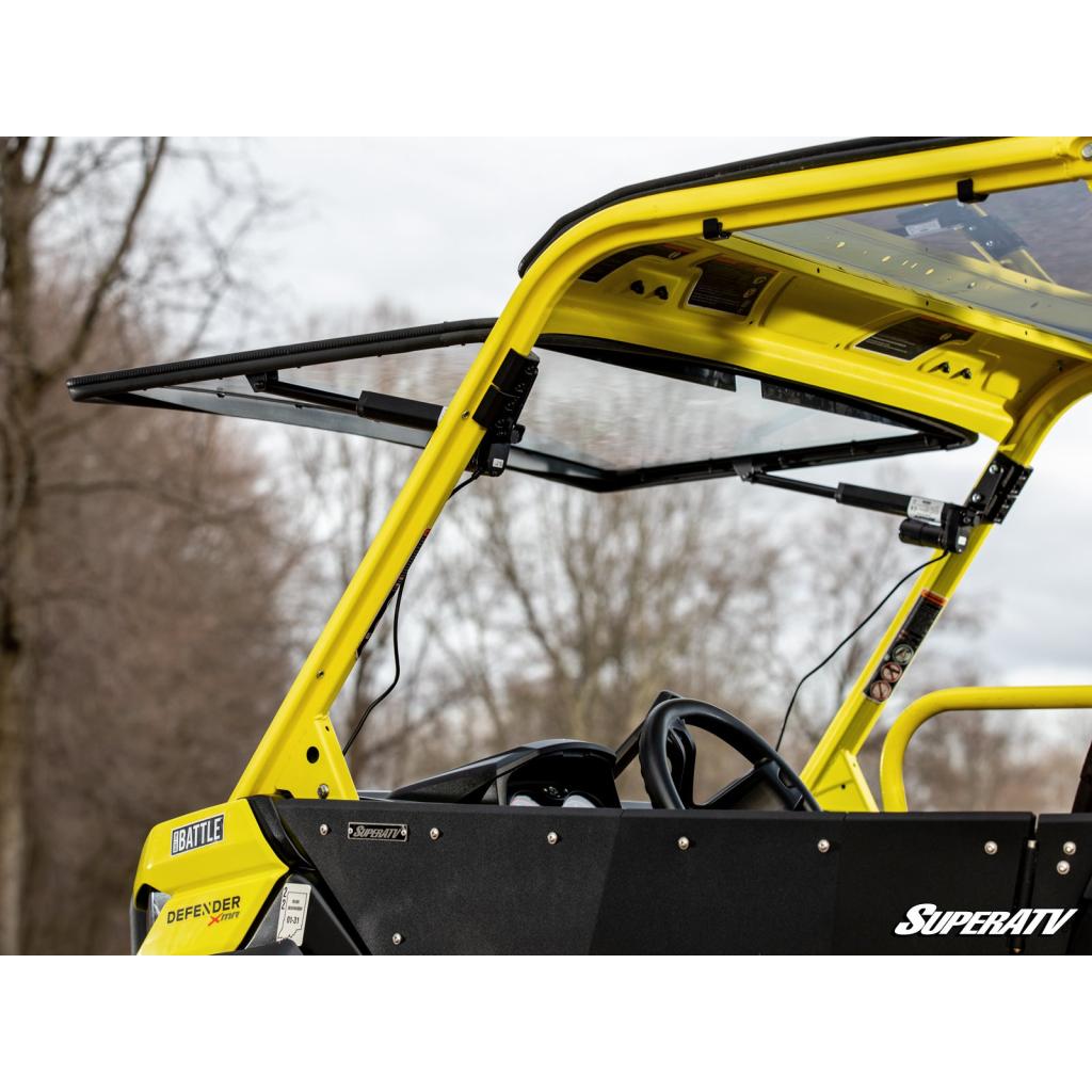 SuperATV Can - Am Defender MaxDrive Power Flip Windshield - MojoMotoSport.com
