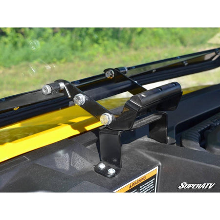 SuperATV Can - Am Defender Scratch - Resistant Flip Windshield - MojoMotoSport.com