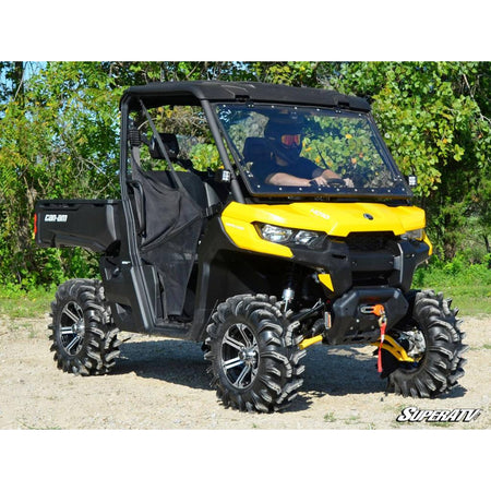 SuperATV Can - Am Defender Scratch - Resistant Flip Windshield - MojoMotoSport.com