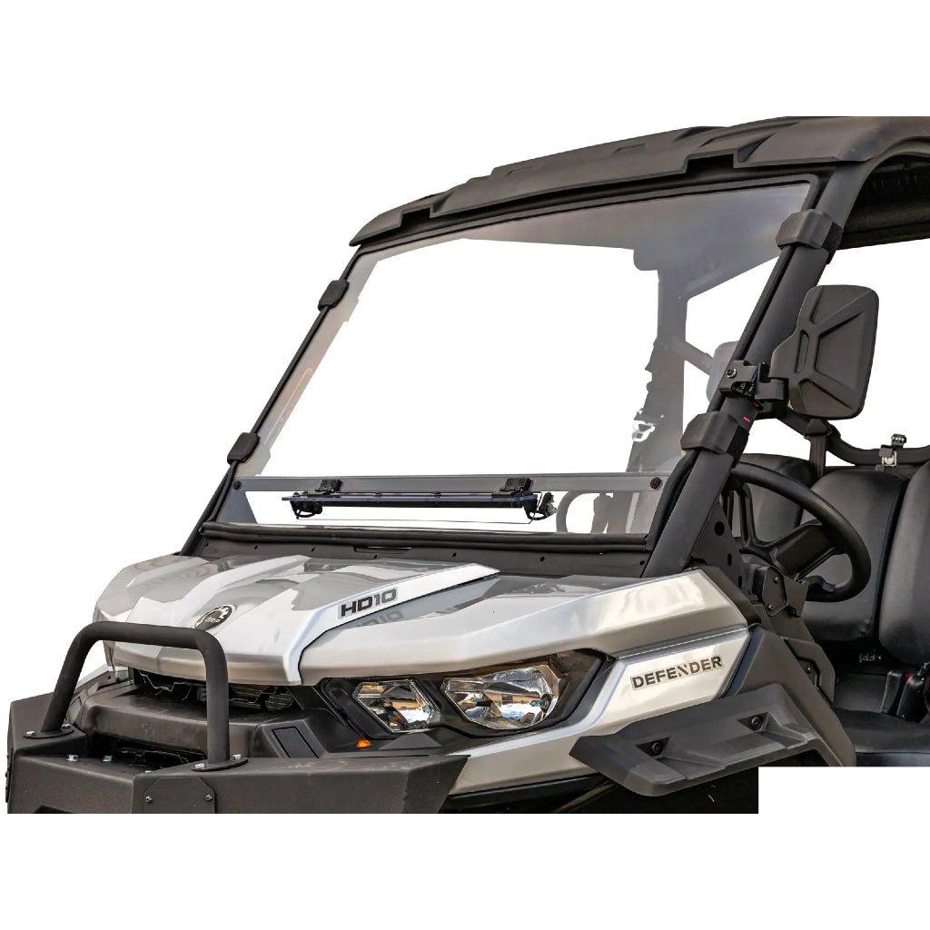 SuperATV Can - Am Defender Scratch - Resistant Vented Full Windshield - MojoMotoSport.com