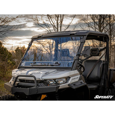 SuperATV Can - Am Defender Scratch - Resistant Vented Full Windshield - MojoMotoSport.com