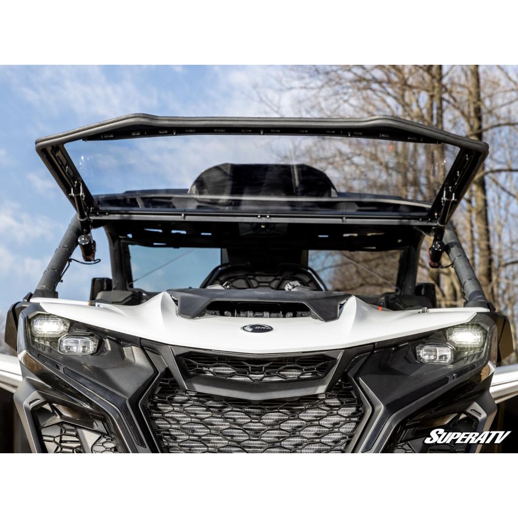 SuperATV Can - Am Maverick R MaxDrive Power Flip Windshield - MojoMotoSport.com