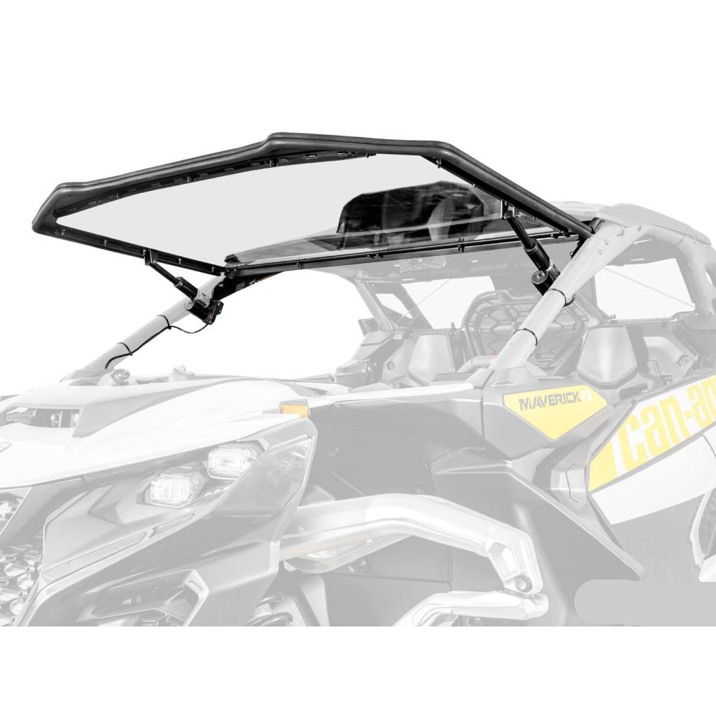 SuperATV Can - Am Maverick R MaxDrive Power Flip Windshield - MojoMotoSport.com