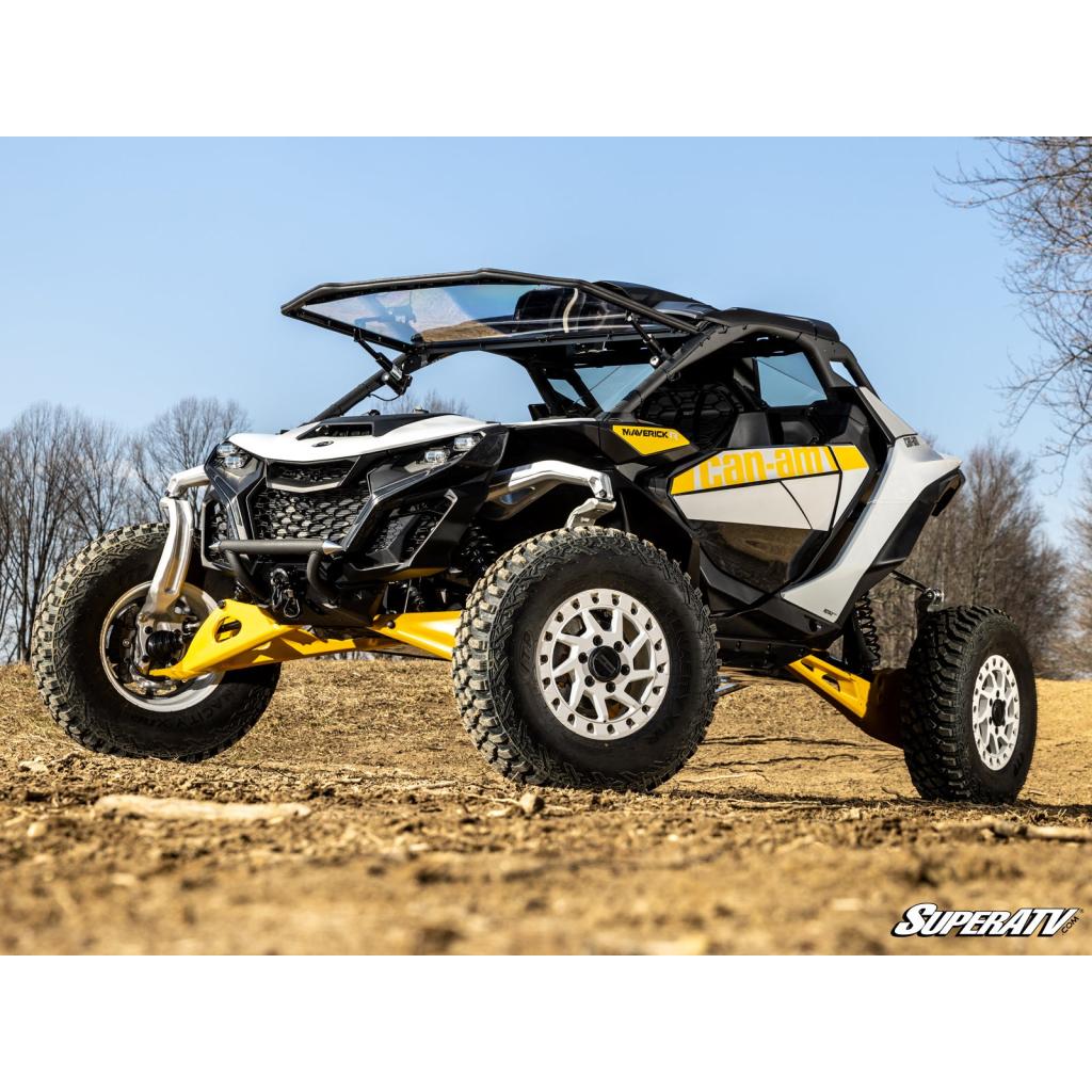 SuperATV Can - Am Maverick R MaxDrive Power Flip Windshield - MojoMotoSport.com